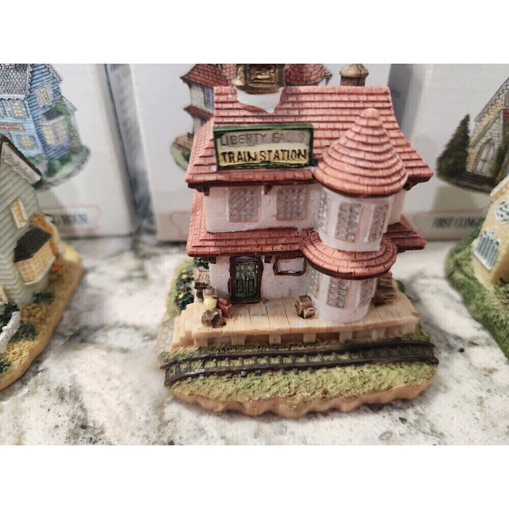 LIBERTY FALLS/THE AMERICANA COLLECTION RESIN HOUSES 1992-93 Lot Of 3 With Box - Picture 3 of 4